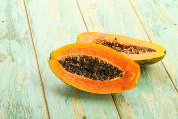 Ripe sweet juicy papaya fruit