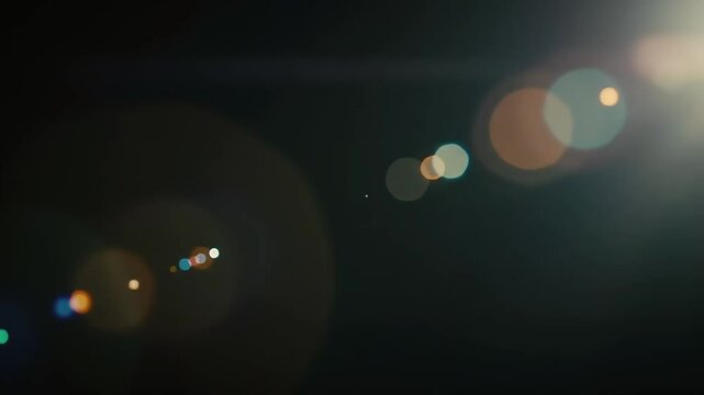 Luminous Lens Flare Overlay Cinematic Light Leaks and Bokeh Effects