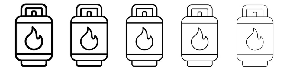 Gas cylinder icon outline simple illustration isolated