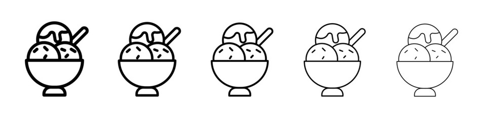 Gelato ice cream icon outline simple illustration isolated