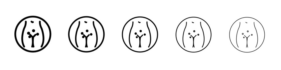 Fototapeta premium Genital rash icon outline simple illustration isolated