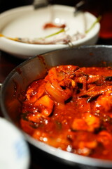 Traditional Korean Puffer Fish Soup (Bokjiri) at Surim Bokguk Restaurant in Seoul