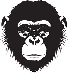 Obraz premium Monkey head, monkey face vector Illustration