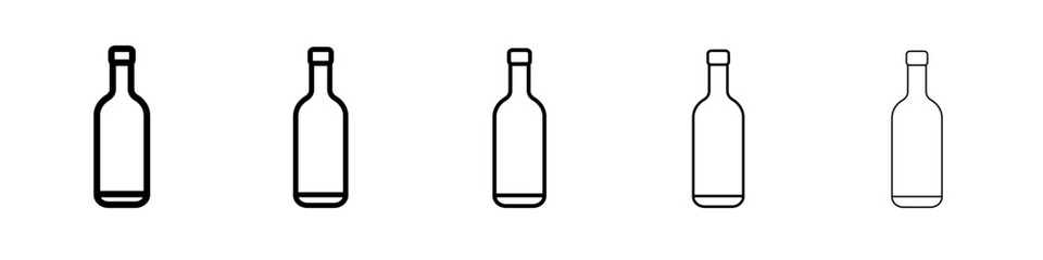 Glass bottle icon outline simple illustration isolated