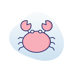 Crab Vector icon