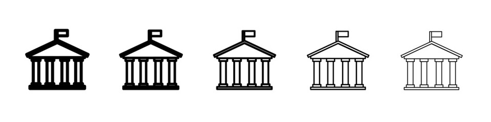 Government icon outline simple illustration isolated