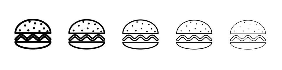 Hamburger icon outline simple illustration isolated