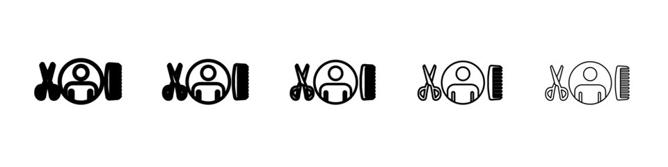 Hairdresser service icon outline simple illustration isolated