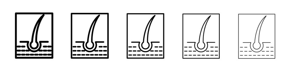 Hair Split Ends icon outline simple illustration isolated