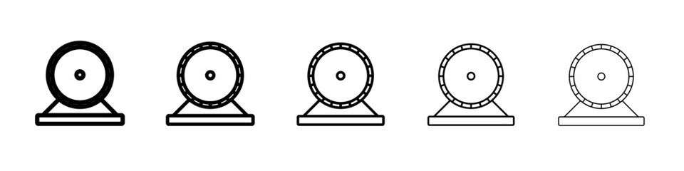 Hamster wheel icon outline simple illustration isolated