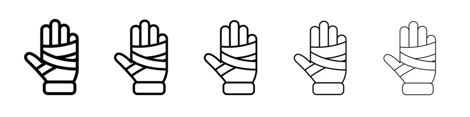 hand accident icon outline simple illustration isolated