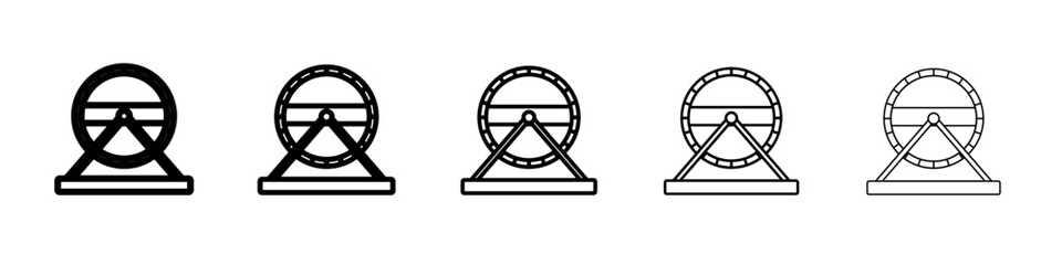 Hamster wheel icon outline simple illustration isolated