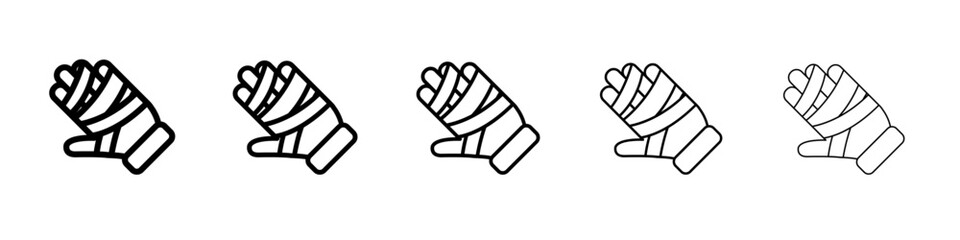 hand accident icon outline simple illustration isolated