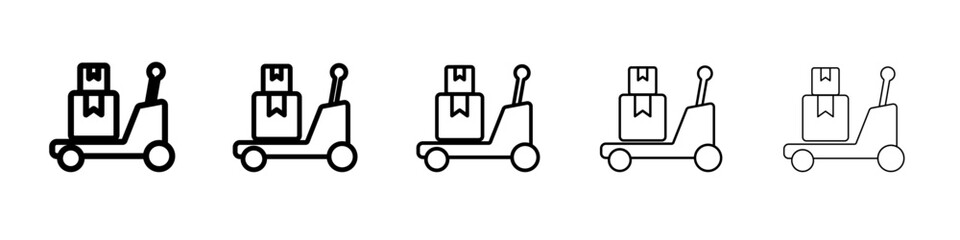 Hand pallet jack icon outline simple illustration isolated