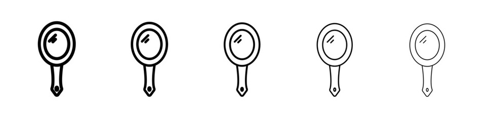 Hand mirror Icon outline simple illustration isolated