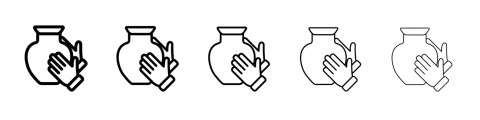 Handmade pottery icon outline simple illustration isolated