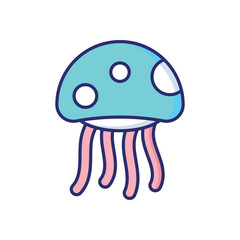 Jellyfish  Vector icon