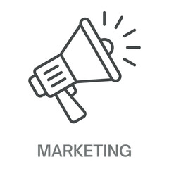 marketing Line Icon, Outline Symbol Illustration, Editable Stroke perfect for logos and more