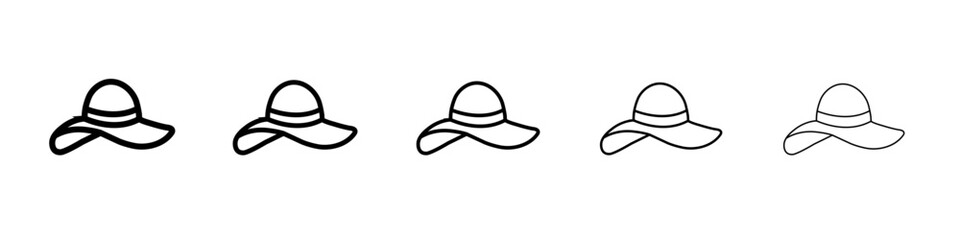 Hat Icon outline simple illustration isolated