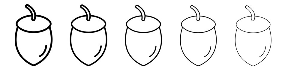 Hazelnut icon outline simple illustration isolated