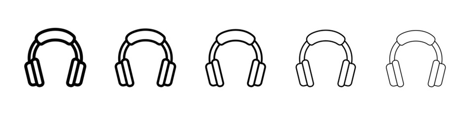 Headphones Icon. outline simple illustration isolated
