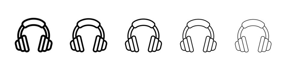 Headphones Icon outline simple illustration isolated