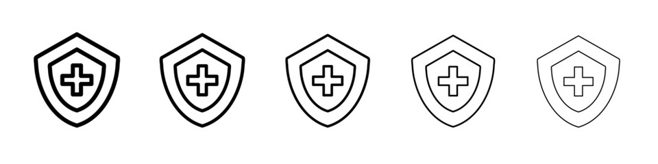 Obraz premium Health insurance icon outline simple illustration isolated