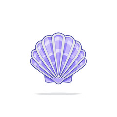 Seashell icon isolated on black background Beautiful summer icon Single pastel seashell icon Vector illustration design