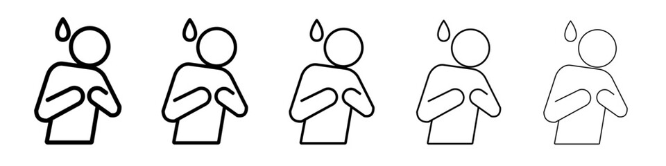 Heart attack icon outline simple illustration isolated