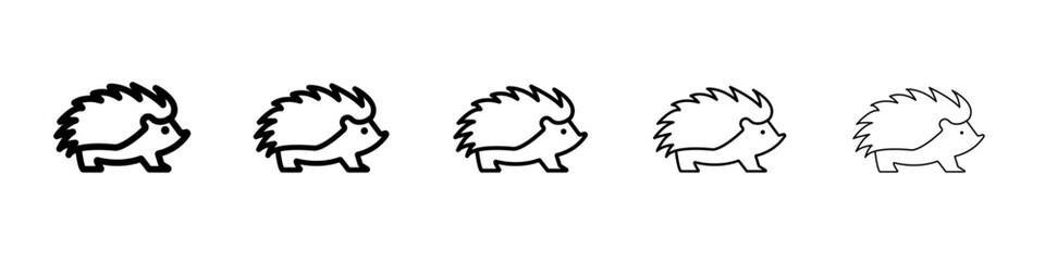 Hedgehog icon outline simple illustration isolated