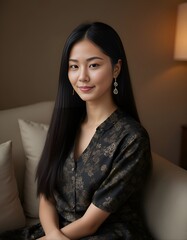 Portrait of a beautiful  woman smiling