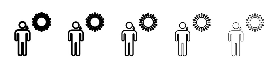 hot human icon outline simple illustration isolated