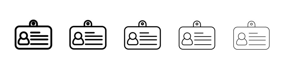 identity card icon outline simple illustration isolated