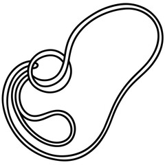 Floss line art vector