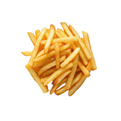 French fries on transparent background