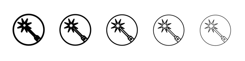laser icon outline simple illustration isolated