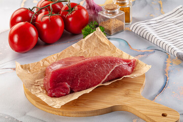 Raw beef meat fillet piece