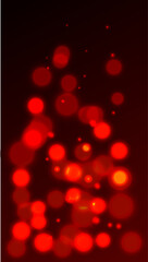 Red bokeh background.