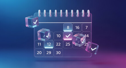 Calendar Events Abstract Design for Appointments and Scheduling with Modern Aesthetics for Organization, Planning and Deadlines