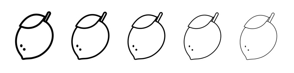 Lemon icon outline simple illustration isolated