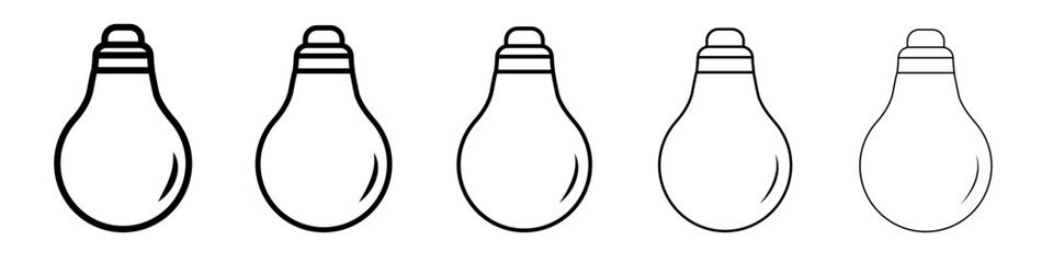 Lightbulb icon outline simple illustration isolated