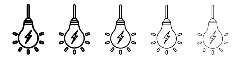 Light Bulb icon. outline simple illustration isolated
