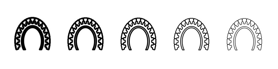 lingual braces icon outline simple illustration isolated