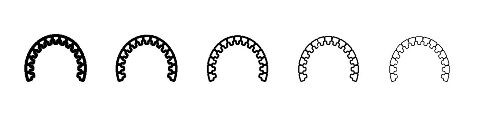 lingual braces icon outline simple illustration isolated