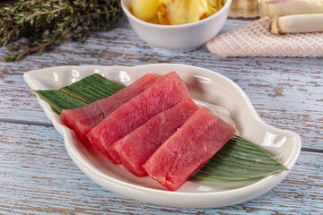 Japanese sliced tuna sashimi fish