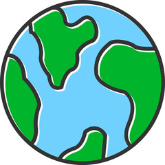 Planet Earth Vector Icon