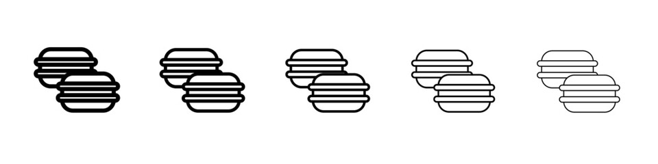 macarons icon outline simple illustration isolated