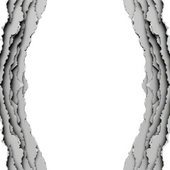 Obraz premium Gray paper-like frame around black void