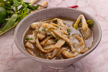 Asian Bamboo shoots traditional soup