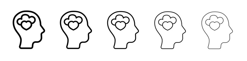 Mental Health icon outline simple illustration isolated